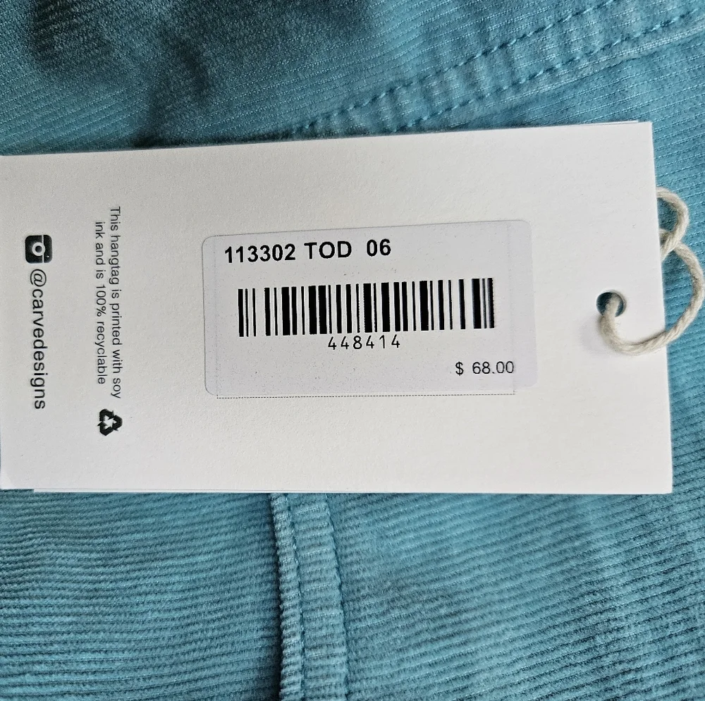Carve Designs Teal Jean Shorts - Picture 3 of 8